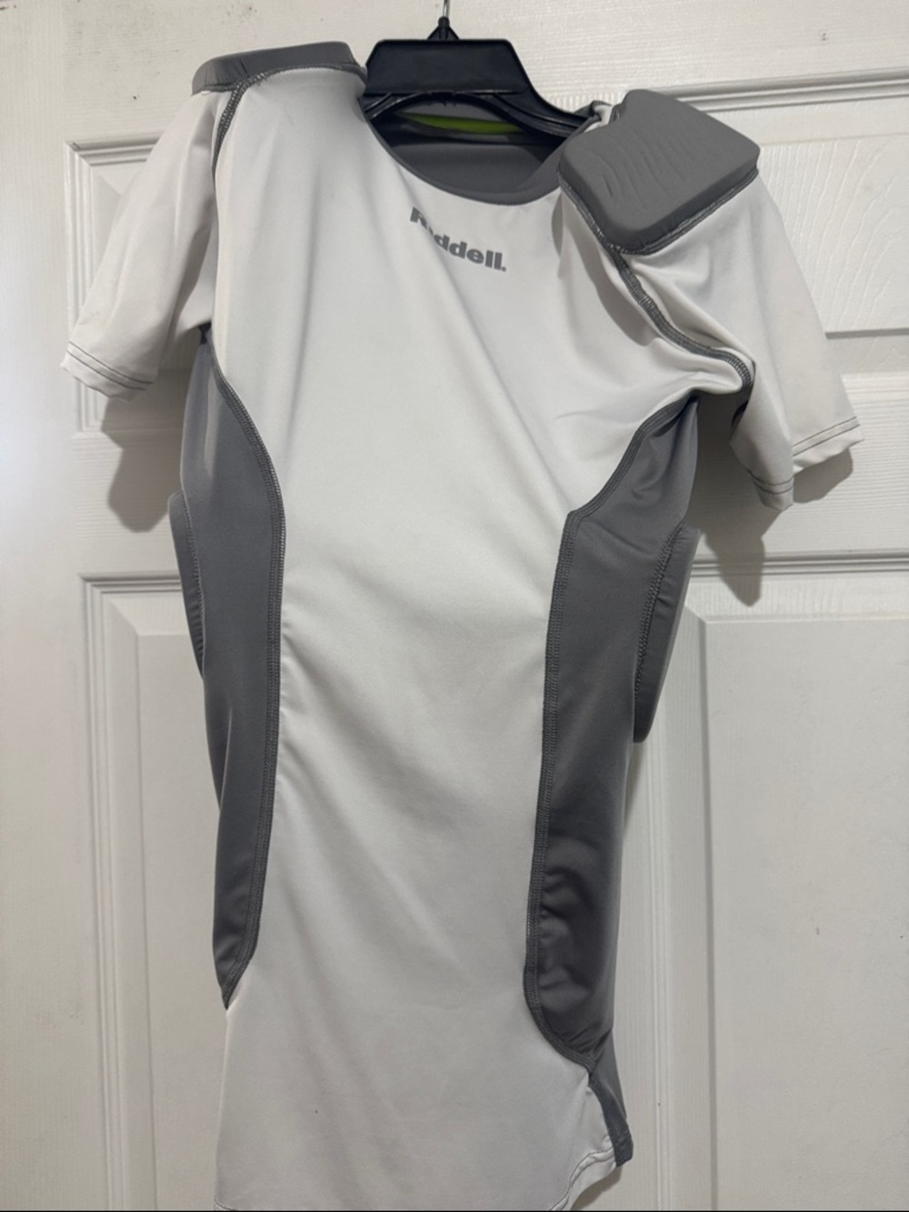 Riddell Boys' White & Gray Padded Compression Shirt
